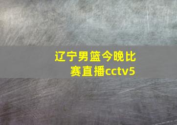 辽宁男篮今晚比赛直播cctv5