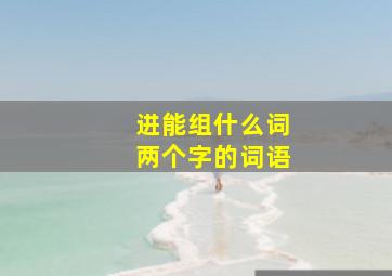 进能组什么词两个字的词语