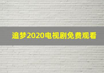 追梦2020电视剧免费观看