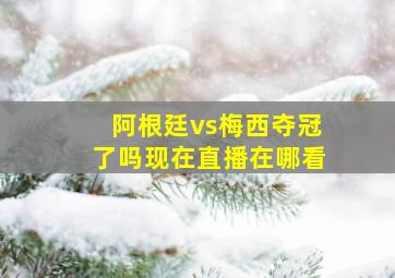 阿根廷vs梅西夺冠了吗现在直播在哪看