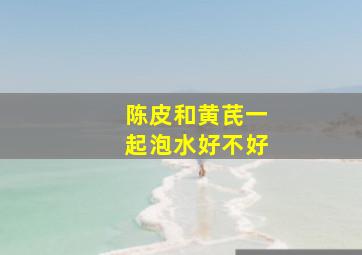 陈皮和黄芪一起泡水好不好