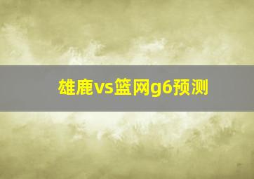 雄鹿vs篮网g6预测