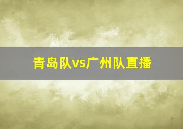 青岛队vs广州队直播