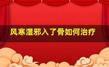 风寒湿邪入了骨如何治疗