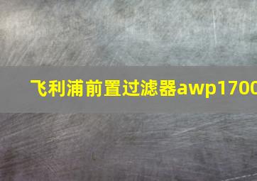 飞利浦前置过滤器awp1700