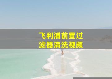 飞利浦前置过滤器清洗视频