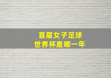 首届女子足球世界杯是哪一年