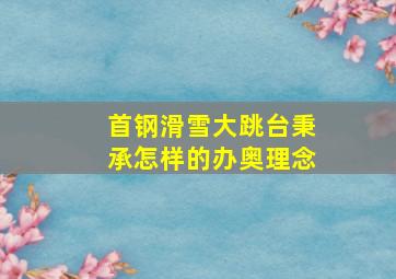 首钢滑雪大跳台秉承怎样的办奥理念