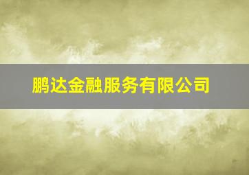 鹏达金融服务有限公司