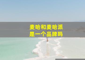 麦哈和麦哈派是一个品牌吗