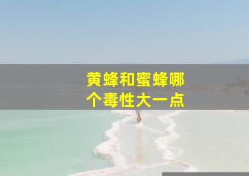 黄蜂和蜜蜂哪个毒性大一点