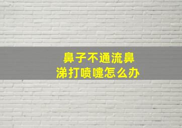 鼻子不通流鼻涕打喷嚏怎么办